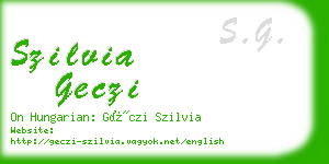 szilvia geczi business card